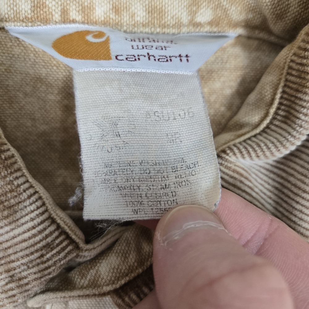 VTG Carhartt Rugged Outdoor Wear Shirt Mens Medium Denim Acid Wash Union USA - Picture 5 of 9